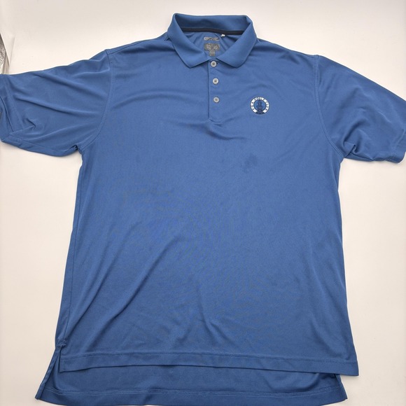 adidas Other - Adidas Polo Shirt Mens XL Blue‎ PGA Golf Club Argyle Moisture Wicking Golf